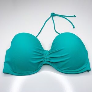 Victoria Secret Teal Bandeau Bikini Top 34DD
